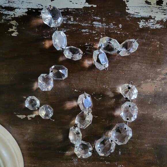 Antique Blown Glass and Brass Two-Arm Candelabra with Marble Base - Picture 9 of 9